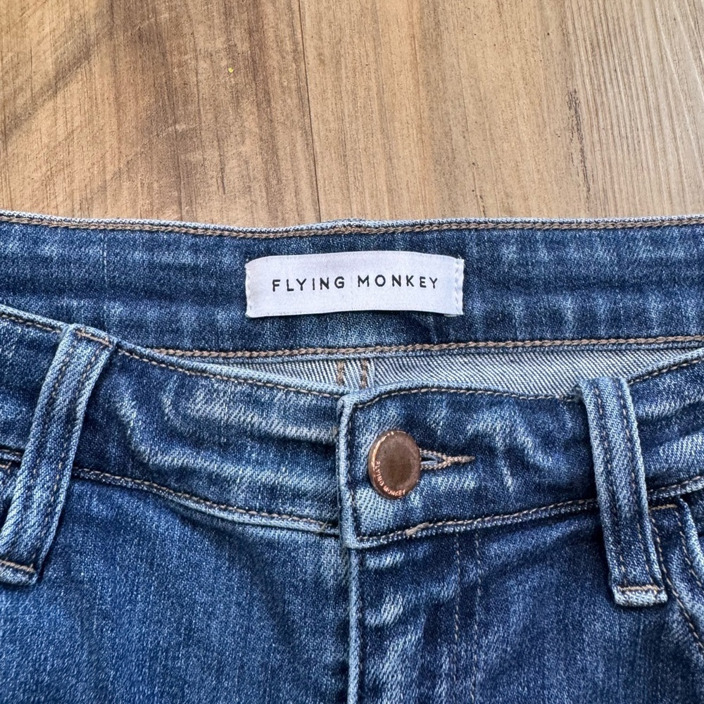 Flying Monkey Medium Blue Distressed Skinny Jeans, size 30 - Picture 11 of 13